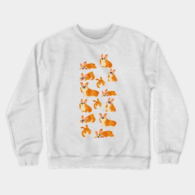 Silly Corgi Crewneck Sweatshirt by hanaqnoi